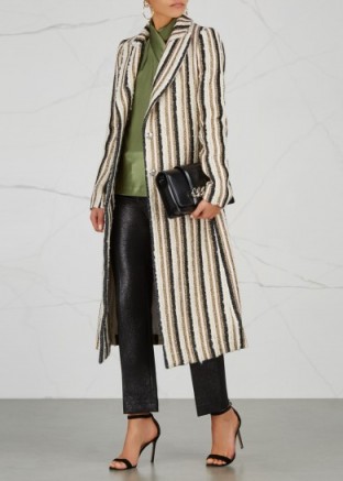 LANVIN Striped metallic bouclé coat ~ chic statement coats