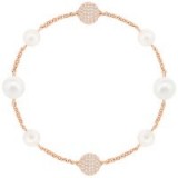 SWAROVSKI REMIX COLLECTION MIXED WHITE CRYSTAL PEARL, WHITE, ROSE GOLD PLATING – bracelets – jewellery