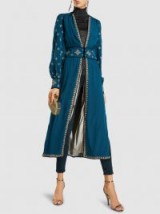 TALITHA‎ Tabia Silk-Crepe Embroidered Robe Jacket ~ luxe evening jackets