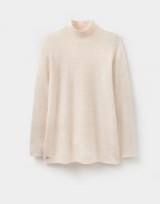 JOULES TEAGAN FUNNEL NECK JUMPER / relaxed cream high neck jumpers