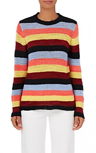 THE ELDER STATESMAN Picasso Striped Cashmere Sweater ~ slouchy knits ~ stripe sweaters - flipped