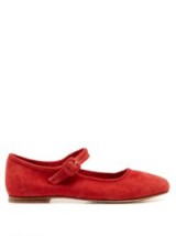 MARYAM NASSIR ZADEH Thelma suede ballet flats – red Mary Janes
