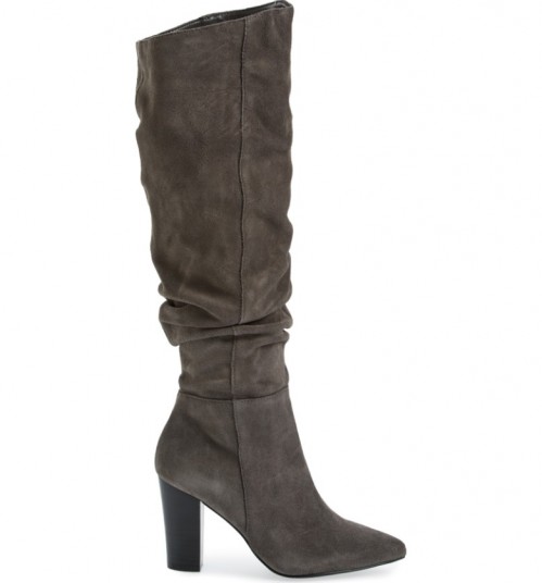 TREASURE & BOND x Something Navy Aiden Knee High Boot | slouchy grey suede winter boots