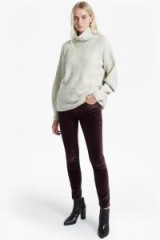 French Connection VELVET LUXE FIVE POCKET SKINNY JEANS | purple skinnies