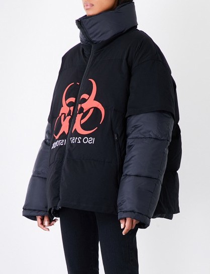 VETEMENTS Volunteer shell puffer jacket | designer winter jackets - flipped