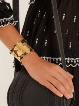 AURÉLIE BIDERMANN Vitis gold-plated cuff ~ wide leaf cuffs ~ statement jewellery