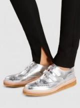 WEBER HODEL FEDER‎ Sacramento Metallic Leather Brogues | silver shoes