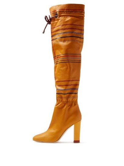 MALONE SOULIERS X Roksanda Kendas striped leather boots - flipped