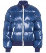 ACNE STUDIOS Cilla down jacket / blue high shine padded jackets