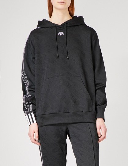 ADIDAS X ALEXANDER WANG Oversized jacquard hoody | black designer hoodies | sports/leisurewear - flipped