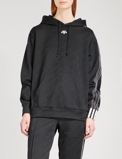 ADIDAS X ALEXANDER WANG Oversized jacquard hoody | black designer hoodies | sports/leisurewear
