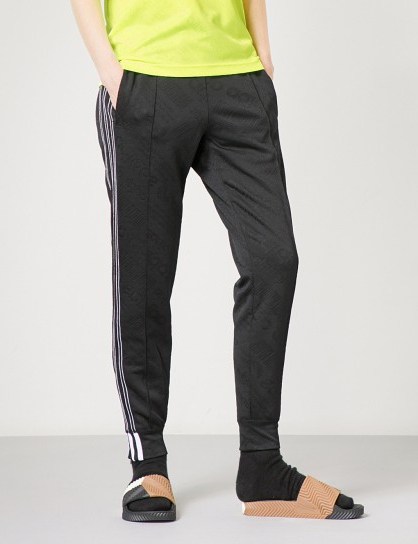 ADIDAS X ALEXANDER WANG Regular-fit jacquard jogging bottoms | black designer joggers | streetwear - flipped