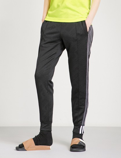 ADIDAS X ALEXANDER WANG Regular-fit jacquard jogging bottoms | black designer joggers | streetwear