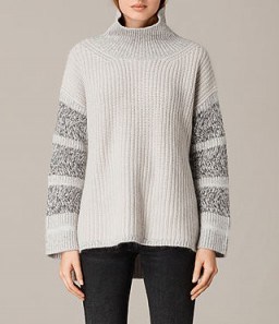 ALLSAINTS KEATS FUNNEL NECK JUMPER – soft slouchy jumpers – high neck sweaters – weekend knitwear - flipped