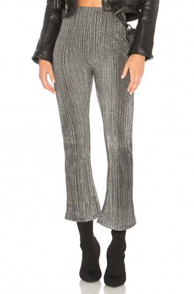 AMUSE SOCIETY GLAM PANT | black metallic thread pants | shimmering trousers - flipped