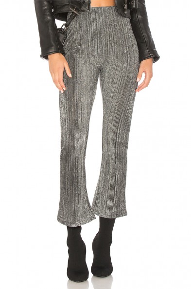 AMUSE SOCIETY GLAM PANT | black metallic thread pants | shimmering trousers