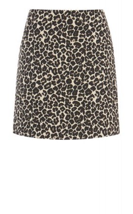 WAREHOUSE ANIMAL JACQUARD SKIRT | leopard print skirts - flipped