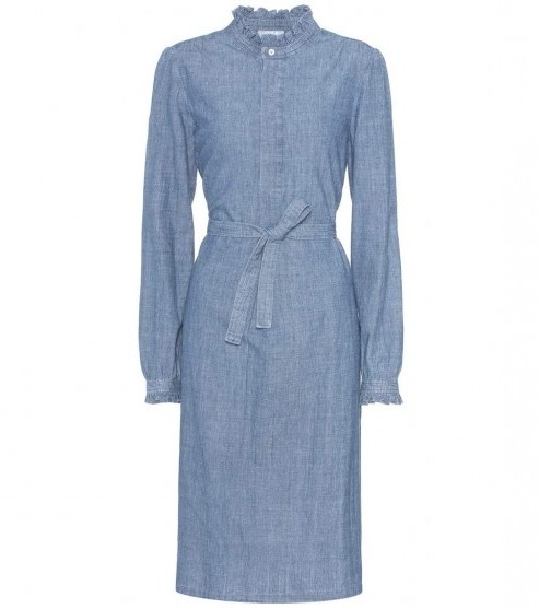 A.P.C. Astor cotton chambray dress | denim dresses - flipped