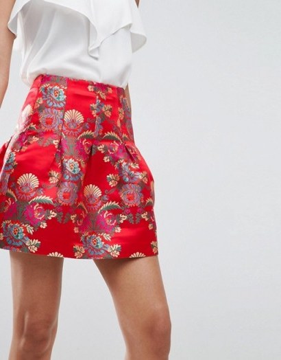 ASOS Jacquard Lantern Mini Skirt / luxe style skirts - flipped