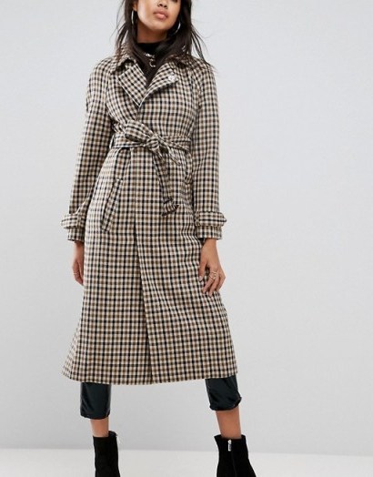 ASOS Mac in Wool Check | check print trench coats | winter style - flipped