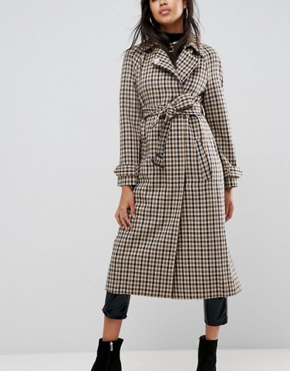 ASOS Mac in Wool Check | check print trench coats | winter style