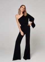 Uterqüe ASYMMETRIC JUMPSUIT WITH RUFFLED SLEEVES / chic one shoulder jumpsuits