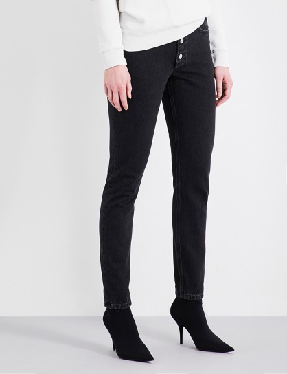 BALENCIAGA Tube straight high-rise jeans | black denim
