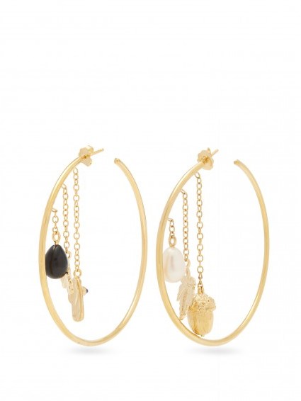 AURÉLIE BIDERMANN Barbizon pearl-embellished hoop earrings ~ large hoops ~ statement jewellery - flipped