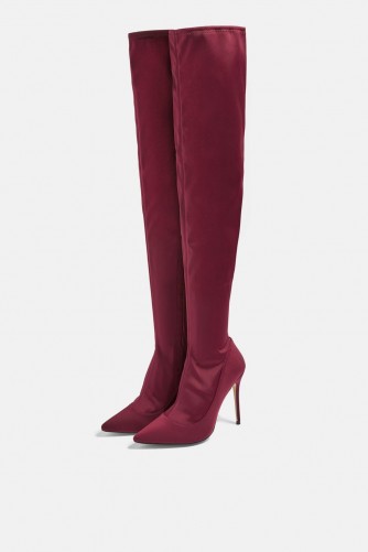 BELLINI Over The Knee Sock Boots / bordeaux-red