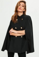 missguided black cape jacket – stylish capes – winter jackets