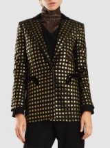 BLAZÉ MILANO‎ Marquita Everyday Blazer ~ black velvet and metallic-gold blazers ~ luxe jackets