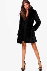 boohoo Boutique Elsie Rever Collar Faux Fur Coat ~ luxe style coats