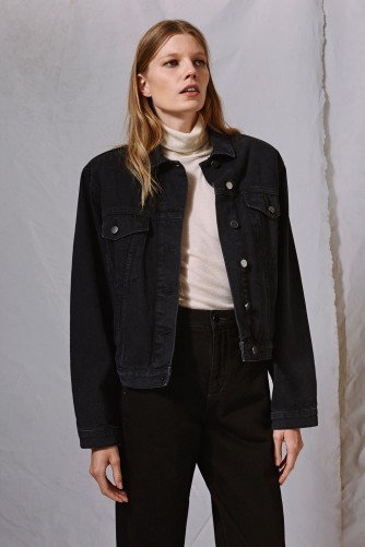 TOPSHOP Boxy Denim Jacket by Boutique – casual black jackets