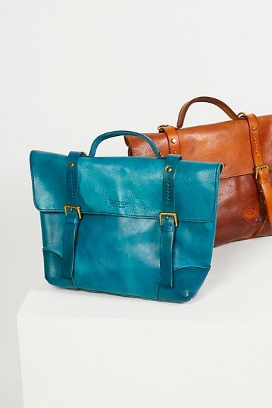Old Trend Brookside Leather Messenger | ocean-blue bags | messengers - flipped