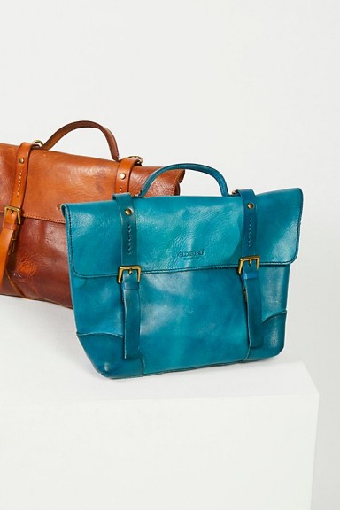 Old Trend Brookside Leather Messenger | ocean-blue bags | messengers