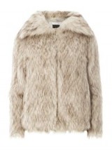 Dorothy Perkins Brown Speckle Faux Fur Coat – fluffy zip up jackets