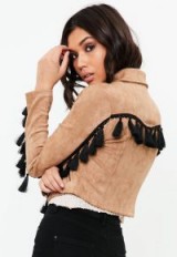 missguided brown tassel biker jacket ~ cool weekend style jackets