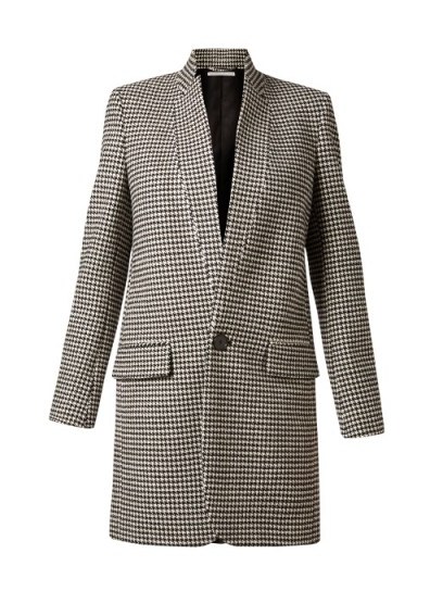 STELLA MCCARTNEY Bryce single-breasted hound’s-tooth coat ~ houndstooth check print coats - flipped