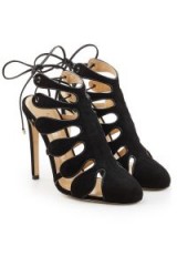 CHLOE GOSSELIN Calico Suede Pumps – black cut out high heels