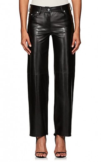 CALVIN KLEIN 205W39NYC Leather Jeans ~ stylish black trousers