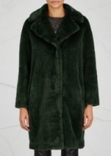 STAND Camille dark green faux fur jacket | stylish winter coats