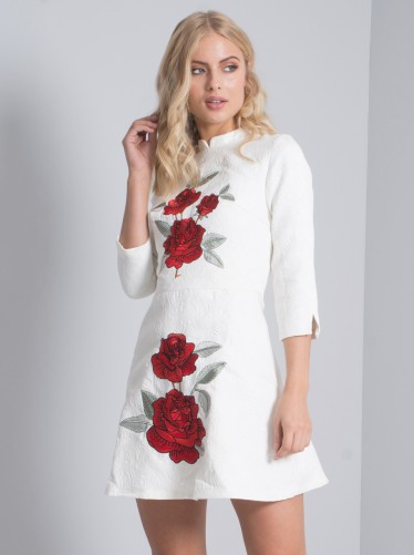 CHI CHI ROSEY DRESS – white floral print party dresses