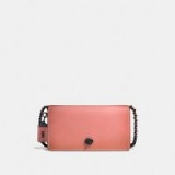 COACH 1941 Dinky Crossbody In Colorblock Leather BLACK COPPER/MELON | small crossbody bags