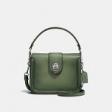 COACH Page Crossbody In Glovetanned Leather With Tooled Turnlock | small green top handle bags