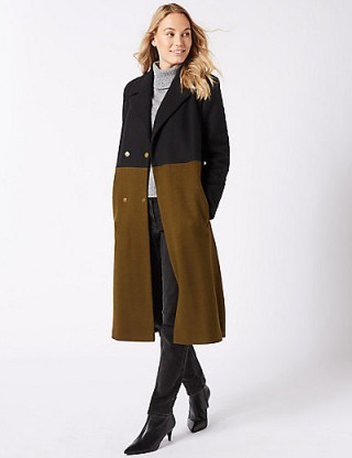 M&S COLLECTION Colour Block Coat / stylish winter coats - flipped