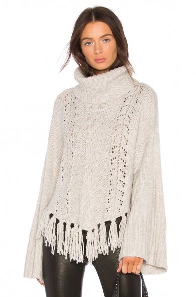 cupcakes and cashmere PRILLA FRINGE SWEATER | chunky tasseled wide sleeve sweaters | fringed jumpers - flipped