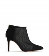 REISS DAVINA MESH-PANEL ANKLE BOOTS / black booties