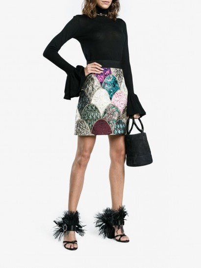 Dolce & Gabbana A-Line Jacquard Mini-Skirt ~ beautiful Italian fashion ~ patchwork skirts - flipped