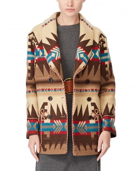 POLO RALPH LAUREN Double-Breasted Ranch Coat / printed coats - flipped