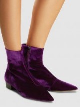 ELLERY‎ Velluto Ankle Boots – luxe purple pointy toe boots